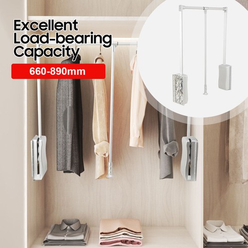 Pull down wardrobe lift - down,