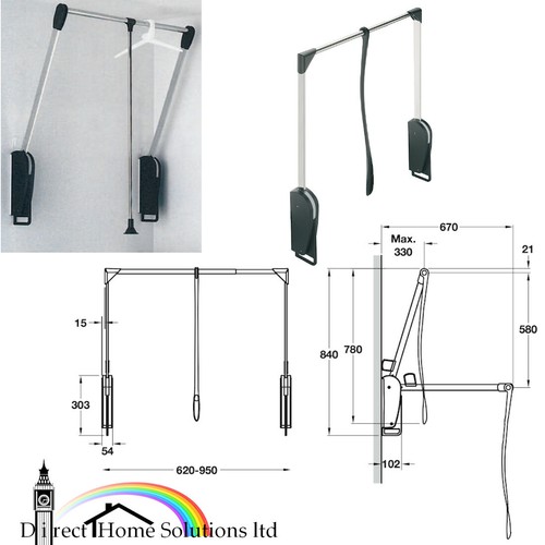 Hafele wardrobe lift pull - /,