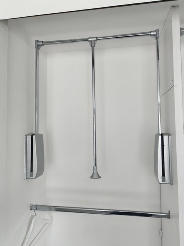 Pull down wardrobe rail - down,