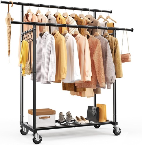 Double rod clothes rail - rod, heavy