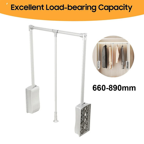 Pull down wardrobe rail - pull,