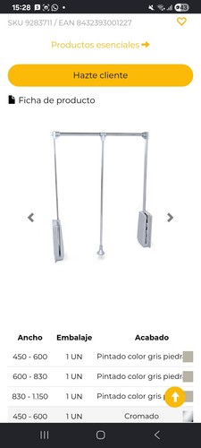 Pull down wardrobe - down,